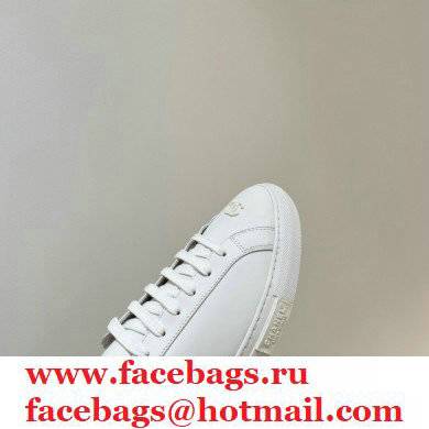 chanel white vintage sneakers with cc logo