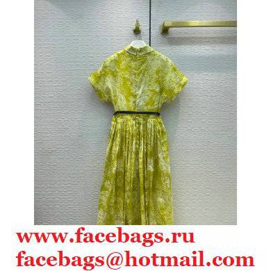 dior DIORIVIERA PLEATED mid-length DRESS YELLOW