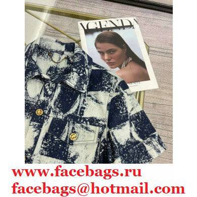 louis vuitton SHORT-SLEEVED SALT PRINT DENIM SHIRT 2021