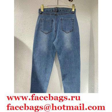 louis vuitton logo print blue jeans 2021