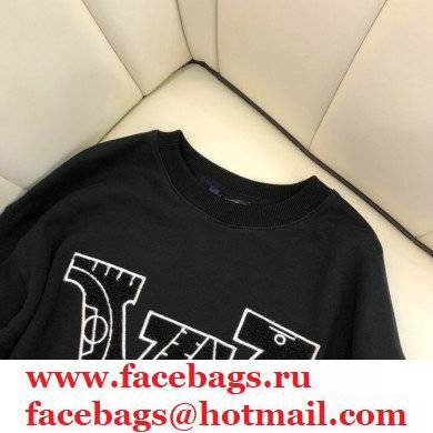 louis vuitton logo print sweatshirt black 2021