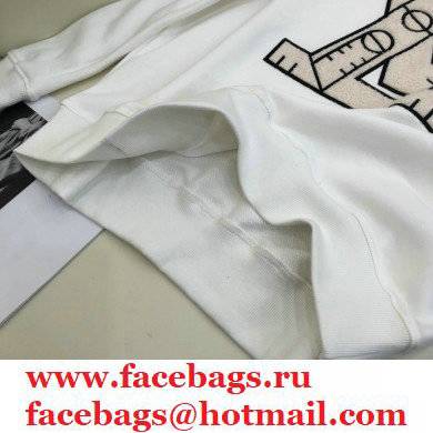 louis vuitton logo print sweatshirt white 2021