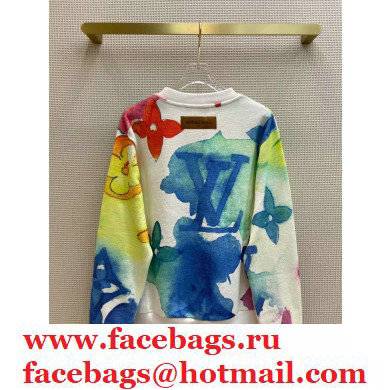 louis vuitton watercolor monogram sweatshirt green 2021