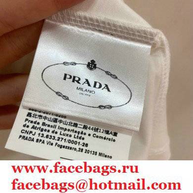 prada logo print white T-shirt 2021