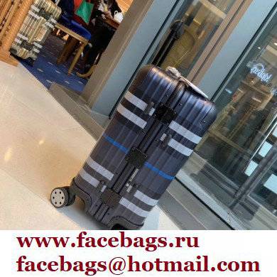 BURBERRY X RIMOWA CHECK CABIN SUITCASE blue