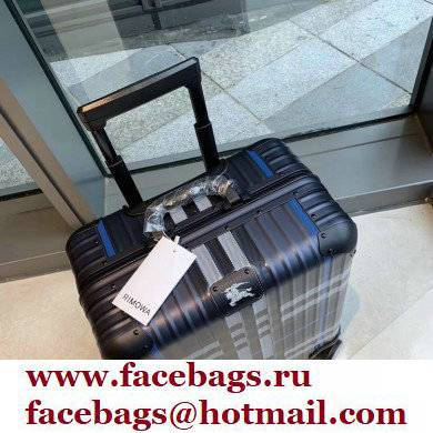 BURBERRY X RIMOWA CHECK CABIN SUITCASE blue