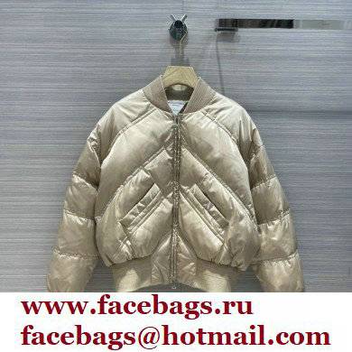 Bottega Veneta chevron down jacket beige 2021