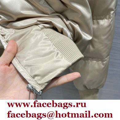 Bottega Veneta chevron down jacket beige 2021