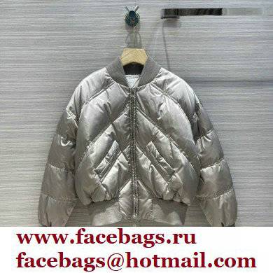 Bottega Veneta chevron down jacket silver 2021