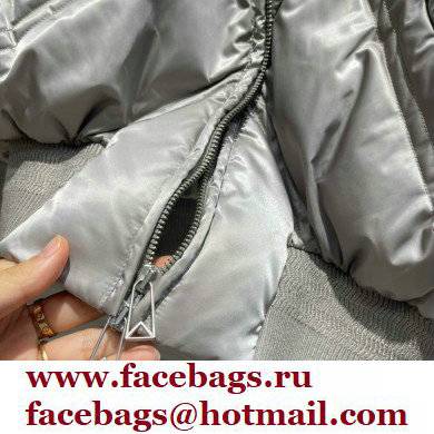 Bottega Veneta chevron down jacket silver 2021