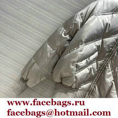 Bottega Veneta chevron down jacket silver 2021