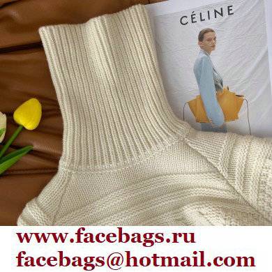 CELINE 2021 FALL WINTER Cashmere turtleneck CREAMY