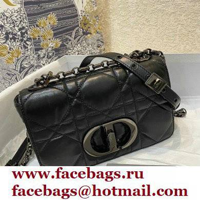 DIOR Black Quilted Macrocannage Calfskin SMALL DIOR CARO BAG