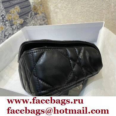 DIOR Black Quilted Macrocannage Calfskin SMALL DIOR CARO BAG