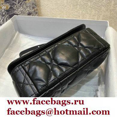 DIOR Black Quilted Macrocannage Calfskin SMALL DIOR CARO BAG