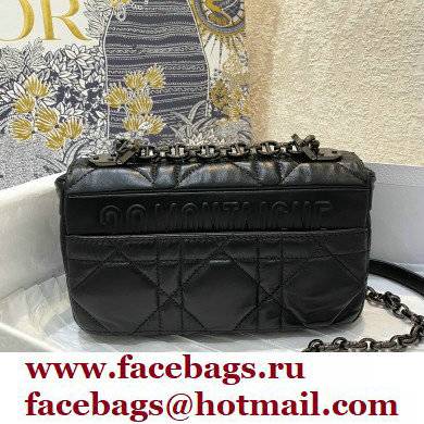 DIOR Black Quilted Macrocannage Calfskin SMALL DIOR CARO BAG