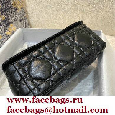 DIOR Black Quilted Macrocannage Calfskin medium DIOR CARO BAG