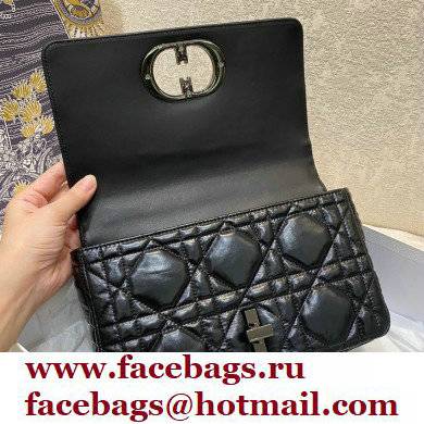 DIOR Black Quilted Macrocannage Calfskin medium DIOR CARO BAG