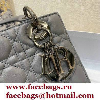 DIOR GRAY Cannage lambskin LADY DIOR MY ABCDIOR BAG 2021