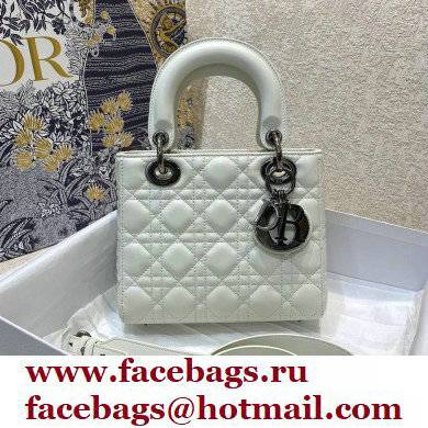 DIOR WHITE Cannage lambskin LADY DIOR MY ABCDIOR BAG 2021