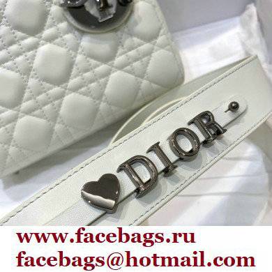 DIOR WHITE Cannage lambskin LADY DIOR MY ABCDIOR BAG 2021