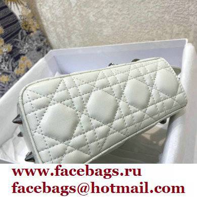 DIOR WHITE Cannage lambskin LADY DIOR MY ABCDIOR BAG 2021