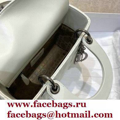 DIOR WHITE Cannage lambskin LADY DIOR MY ABCDIOR BAG 2021