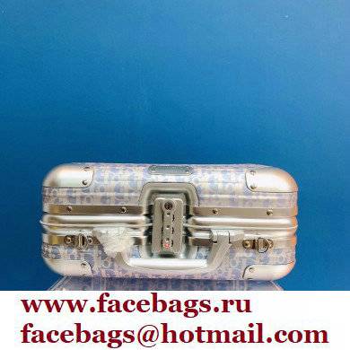 DIOR X RIMOWA BLUE Dior Oblique Aluminum Hand Case