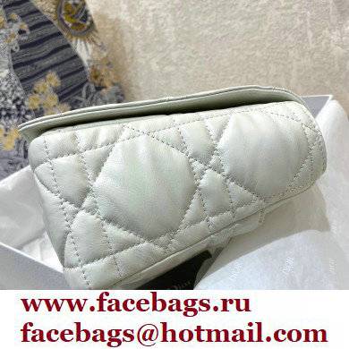 DIOR white Quilted Macrocannage Calfskin large DIOR CARO BAG