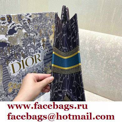 Dior Book Tote Bag in Constellation Embroidery Blue 2021