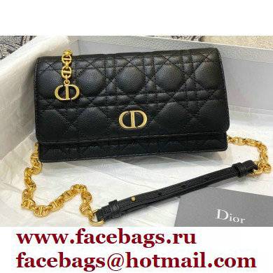 Dior Caro Belt Pouch with Chain Bag Black 2021