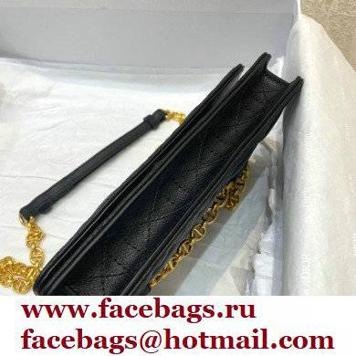 Dior Caro Belt Pouch with Chain Bag Black 2021