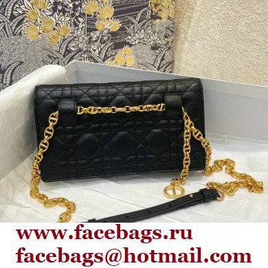 Dior Caro Belt Pouch with Chain Bag Black 2021