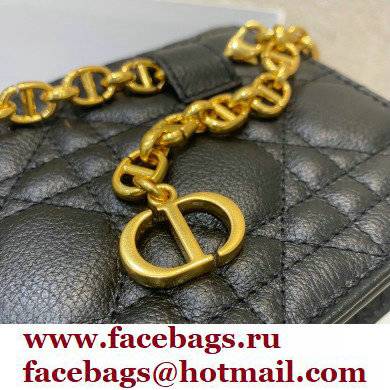 Dior Caro Belt Pouch with Chain Bag Black 2021