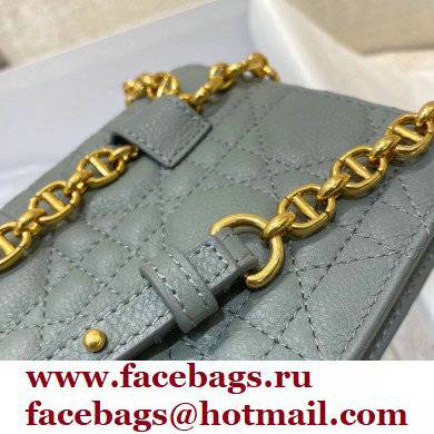 Dior Caro Belt Pouch with Chain Bag Gray 2021