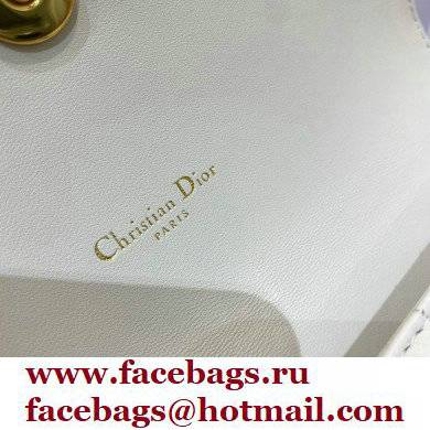 Dior Caro Belt Pouch with Chain Bag White 2021