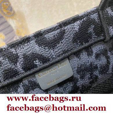 Dior Small Book Tote Bag in Gray Mizza Embroidery 2021