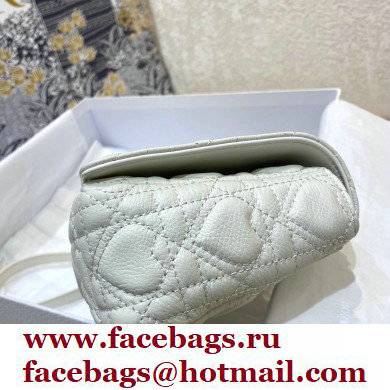 Dior Small Caro Dioramour Bag White with Heart Motif 2021