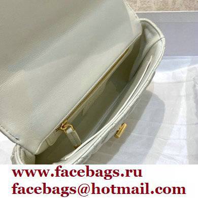 Dior Small Caro Dioramour Bag White with Heart Motif 2021