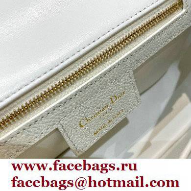 Dior Small Caro Dioramour Bag White with Heart Motif 2021