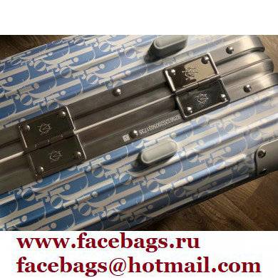 Dior x Rimowa BLUE Dior Oblique Aluminum CABIN SUITCASE