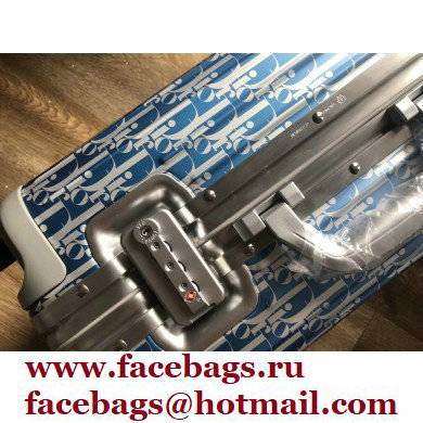 Dior x Rimowa BLUE Dior Oblique Aluminum CABIN SUITCASE