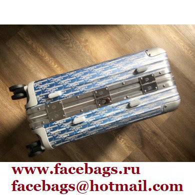 Dior x Rimowa BLUE Dior Oblique Aluminum CABIN SUITCASE