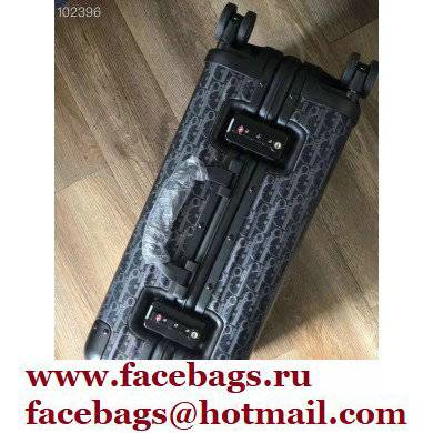 Dior x Rimowa Black Dior Oblique Aluminum CABIN SUITCASE