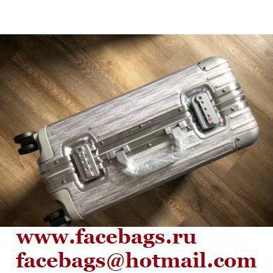 Dior x Rimowa GRAY Dior Oblique Aluminum CABIN SUITCASE