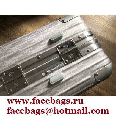 Dior x Rimowa GRAY Dior Oblique Aluminum CABIN SUITCASE