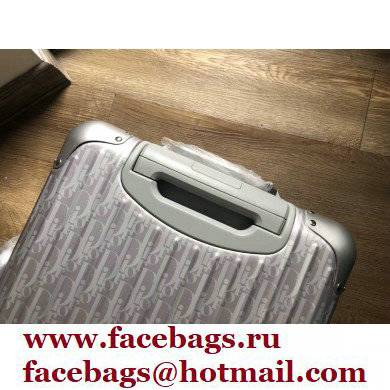 Dior x Rimowa GRAY Dior Oblique Aluminum CABIN SUITCASE