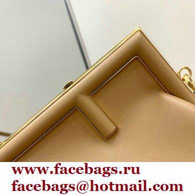 Fendi First Small Leather Bag Apricot 2021