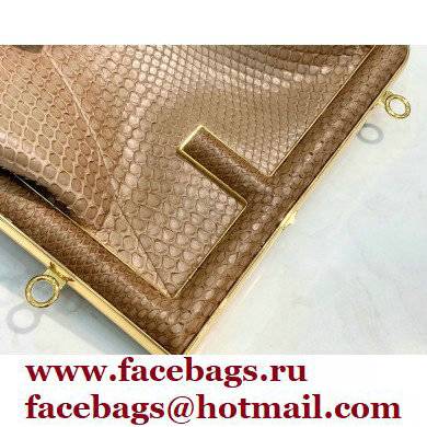 Fendi First Small Python Leather Bag Beige 2021