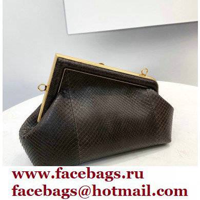 Fendi First Small Python Leather Bag Coffee 2021